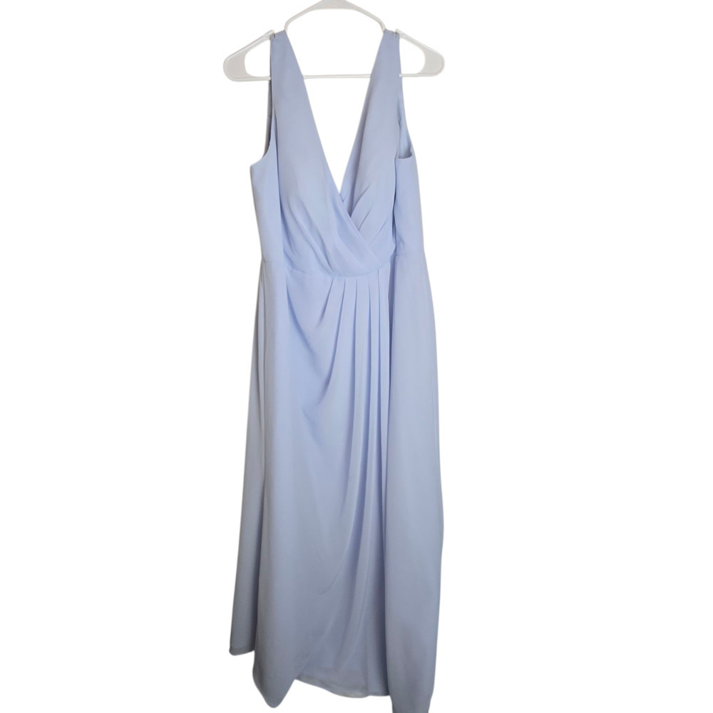 Revelry Blair Chiffon Dress Periwinkle 907 Size 18 Maxi
